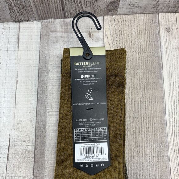 Stance Butter Blend Men's Size Large Casual Crew Sock 3 Pack Infiknit Multicolor - Picture 6 of 6